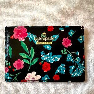 Kate Spade slim floral credit business card wallet. Not used. Mint!